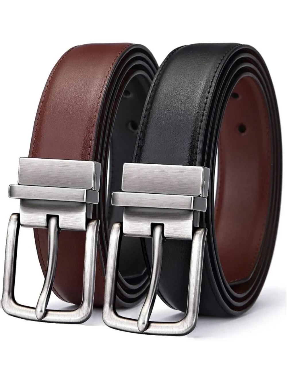 Reversible Leather Belt for Men | Trimmable 1.25